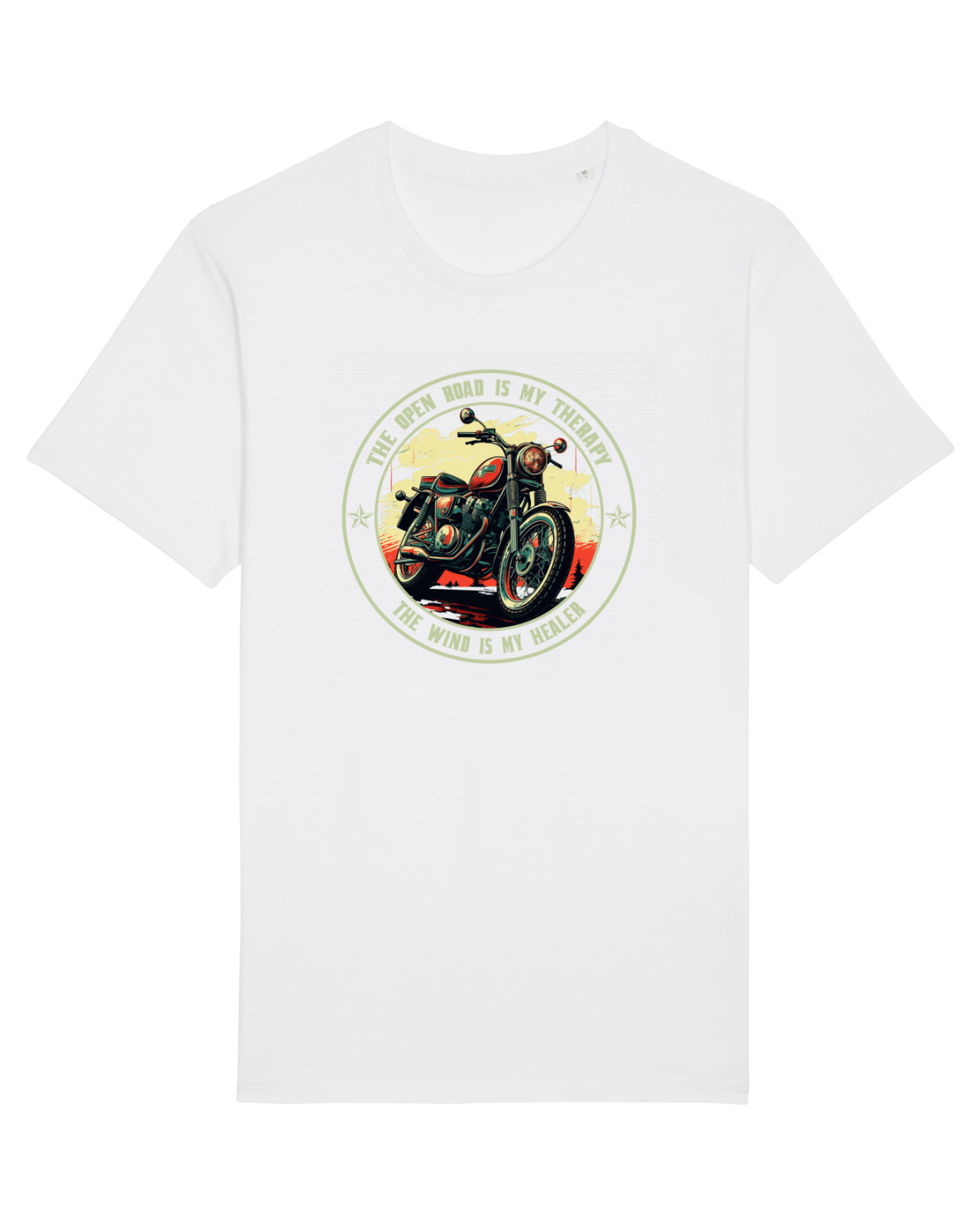 Tricou mânecă scurtă Unisex Rocker White