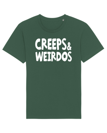 Creeps & Weirdos - white Bottle Green