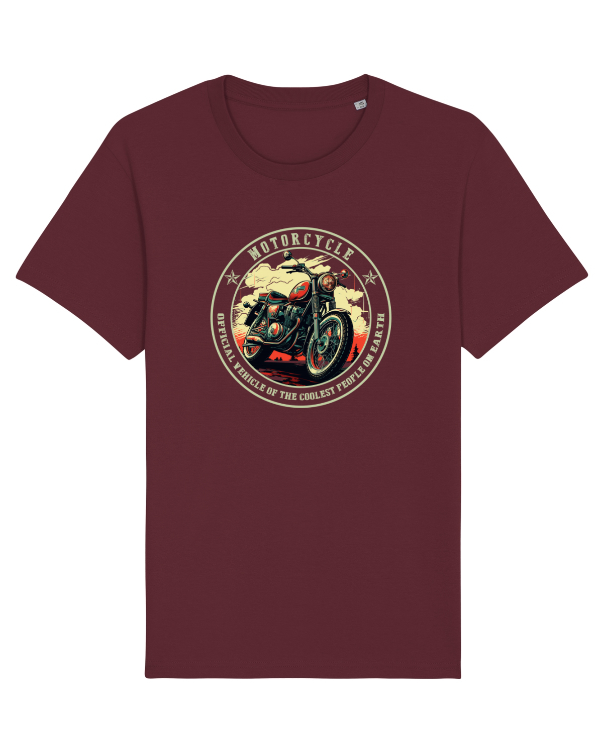 Tricou mânecă scurtă Unisex Rocker Burgundy