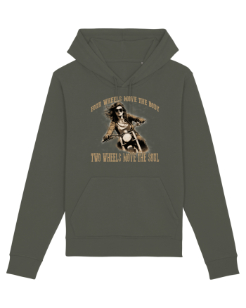 TWO WHEELS MOVE THE SOUL, FOUR WHEELS MOVE THE BODY Khaki