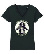 THE ROAD IS MY STAGE, THE BIKE IS MY DANCE PARTNER Tricou mânecă scurtă guler V Damă Evoker