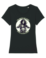 THE ROAD IS MY STAGE, THE BIKE IS MY DANCE PARTNER Tricou mânecă scurtă guler larg fitted Damă Expresser