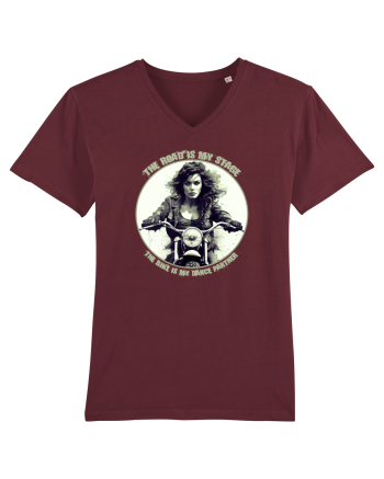 THE ROAD IS MY STAGE, THE BIKE IS MY DANCE PARTNER Burgundy