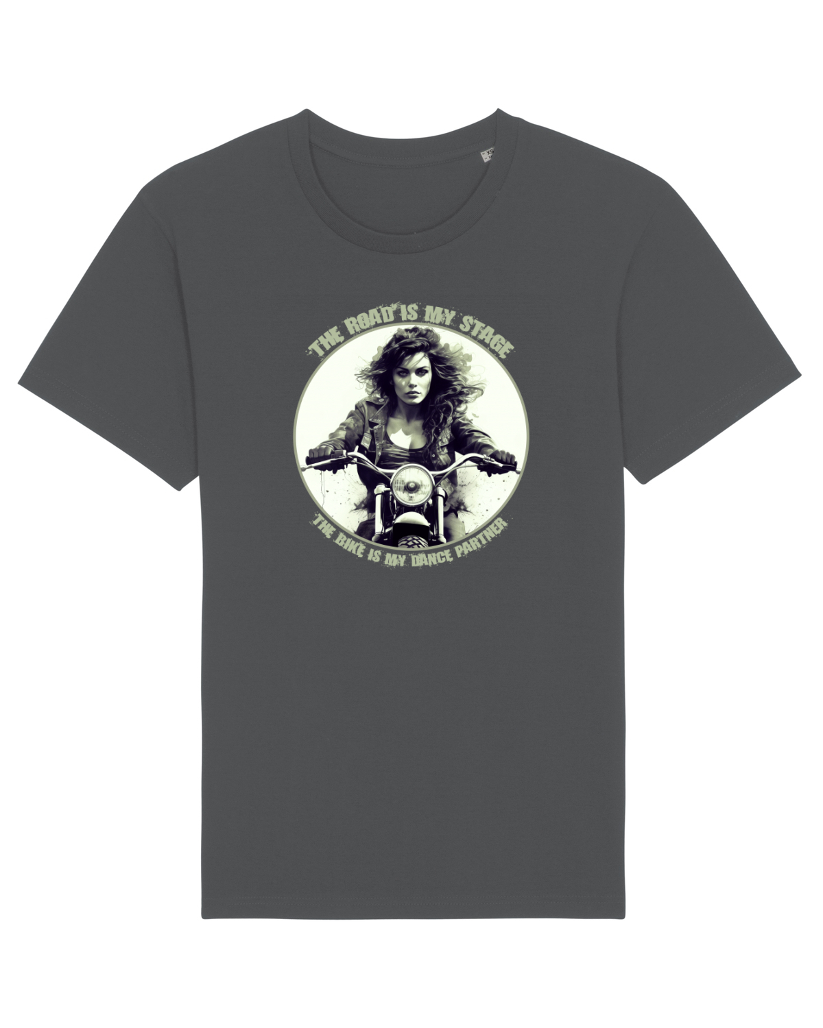 Tricou mânecă scurtă Unisex Rocker Anthracite