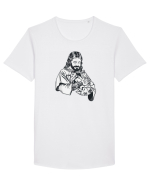 Jesus V2 Tricou mânecă scurtă guler larg Bărbat Skater