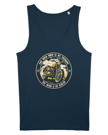 THE OPEN ROAD IS MY THERAPY - monocrom 1 Navy