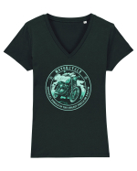 MOTORCYCLE -  OFFICIAL VEHICLE OF THE COOLEST PEOPLE  3 Tricou mânecă scurtă guler V Damă Evoker