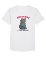 KEEP LOOKING, I`LL KEEP IGNORING Tricou mânecă scurtă guler larg Bărbat Skater
