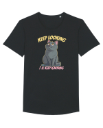 KEEP LOOKING, I`LL KEEP IGNORING 2 Tricou mânecă scurtă guler larg Bărbat Skater