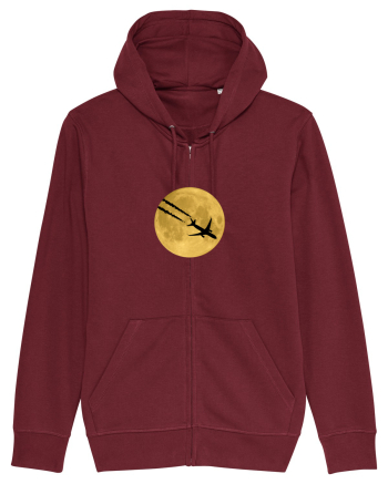 Avion peste luna Burgundy
