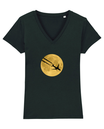 Avion peste luna Black