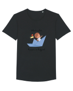 Dus cu pluta Tricou mânecă scurtă guler larg Bărbat Skater