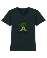 Tinem legatura/Holding Tricou mânecă scurtă guler V Bărbat Presenter