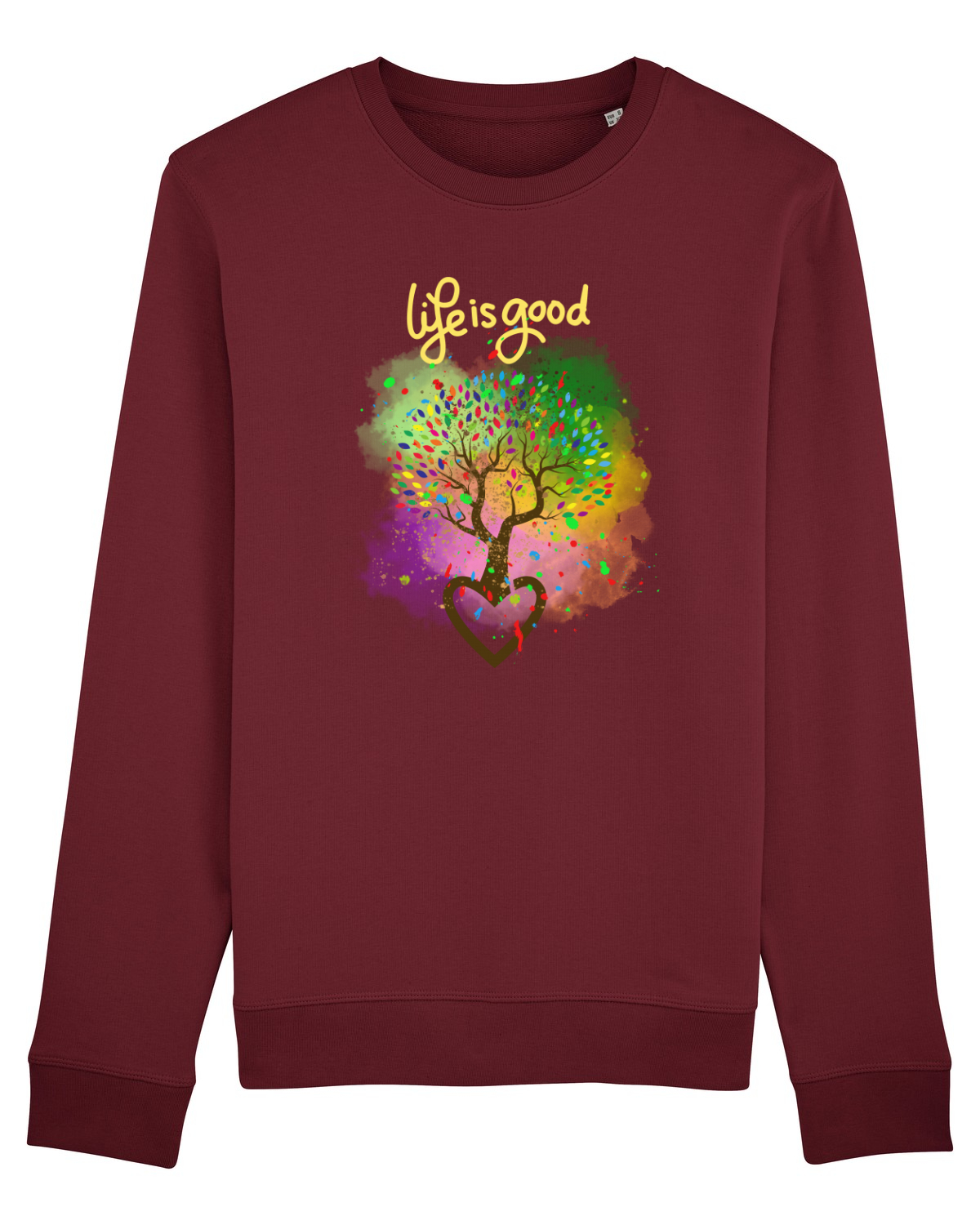 Bluză mânecă lungă Unisex Rise Burgundy