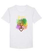 Copacul vieții/Tree of life/Dragoste/Culoare/Viata e frumoasa Tricou mânecă scurtă guler larg Bărbat Skater