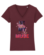 Muza  Tricou mânecă scurtă guler V Damă Evoker