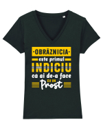 Obrăznicia este primul indiciu că ai de-a face cu un prost Tricou mânecă scurtă guler V Damă Evoker