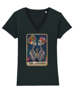 The Lovers Flowers  Tricou mânecă scurtă guler V Damă Evoker