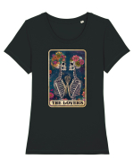 The Lovers Flowers  Tricou mânecă scurtă guler larg fitted Damă Expresser
