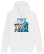PUT DOWN YOUR PHONE & enjoy life Hanorac cu fermoar Unisex Connector
