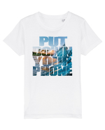 PUT DOWN YOUR PHONE & enjoy life Tricou mânecă scurtă  Copii Mini Creator