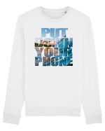 PUT DOWN YOUR PHONE & enjoy life Bluză mânecă lungă Unisex Rise