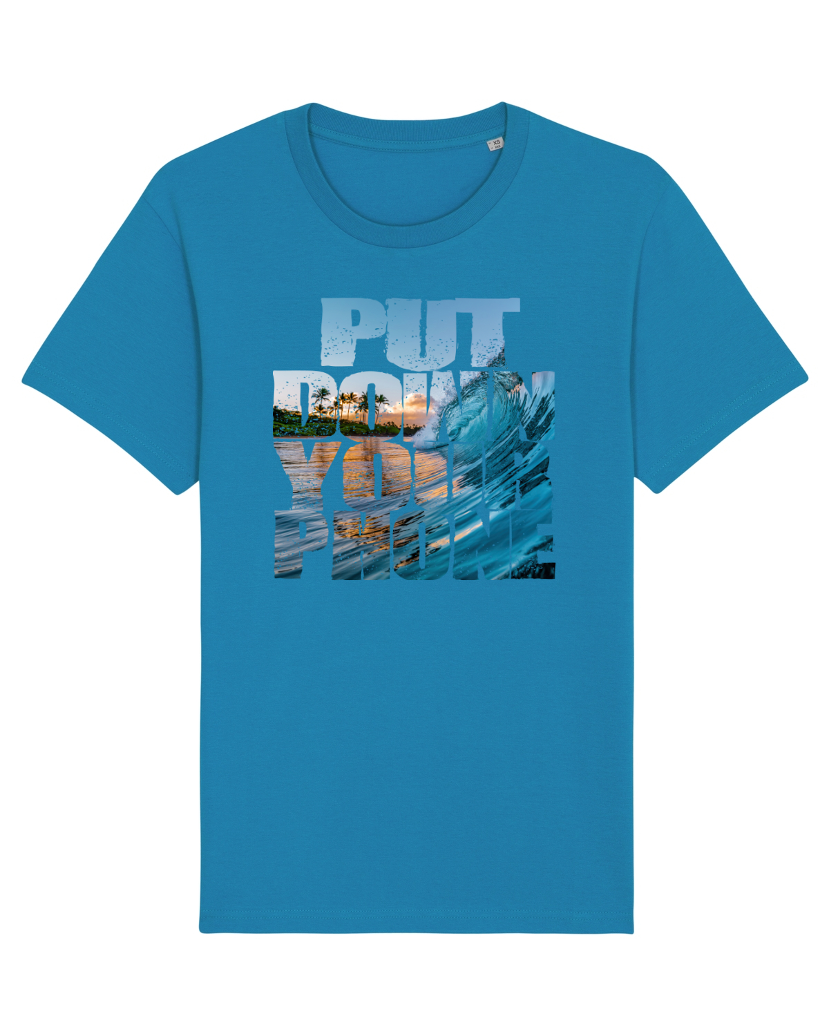 Tricou mânecă scurtă Unisex Rocker Azur