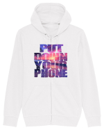 PUT DOWN YOUR PHONE & enjoy life 2 Hanorac cu fermoar Unisex Connector