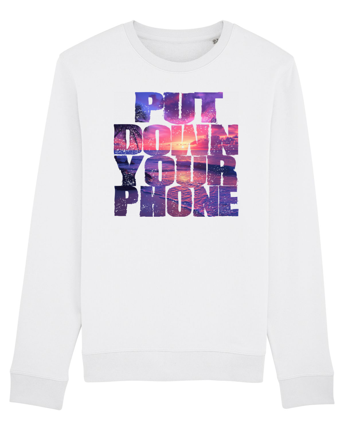 Bluză mânecă lungă Unisex Rise White
