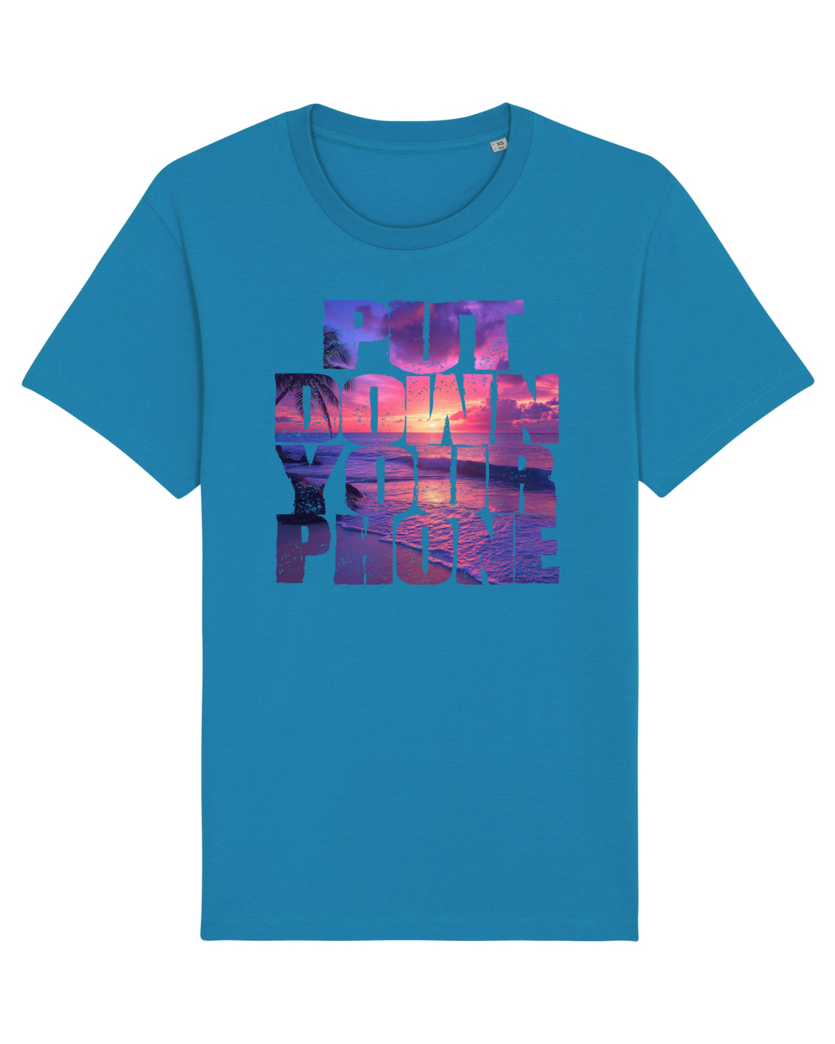 Tricou mânecă scurtă Unisex Rocker Azur