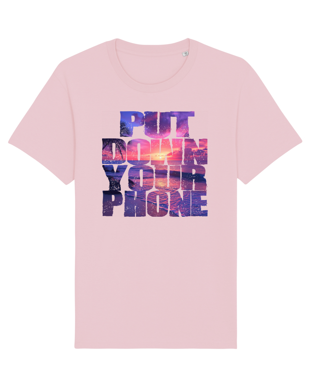 Tricou mânecă scurtă Unisex Rocker Cotton Pink