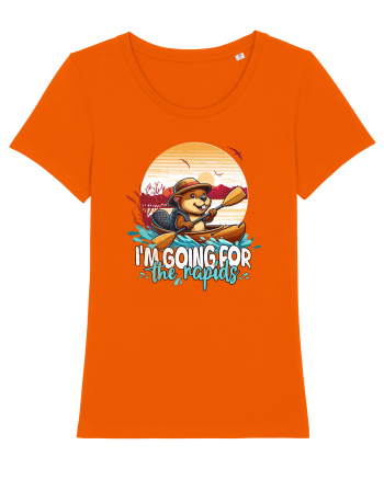 Kayaking Amuzant Mă Duc Pentru Cascade - Castor Funny Bright Orange