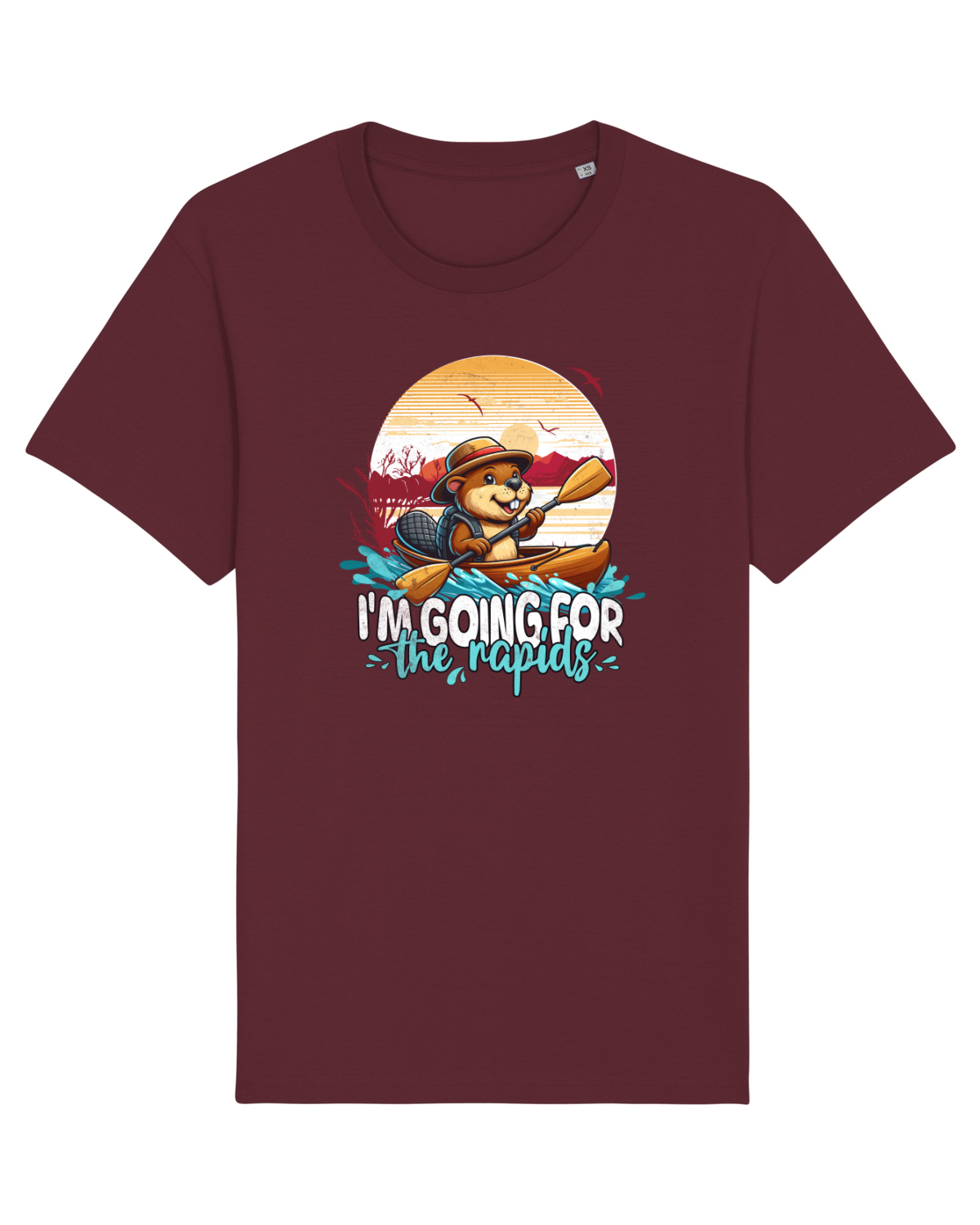 Tricou mânecă scurtă Unisex Rocker Burgundy