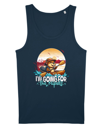 Kayaking Amuzant Mă Duc Pentru Cascade - Castor Funny Navy