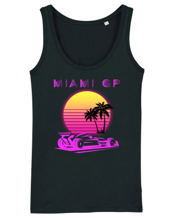 Formula 1 One USA Miami GP Grand Prix Vintage Retro Sunset Black