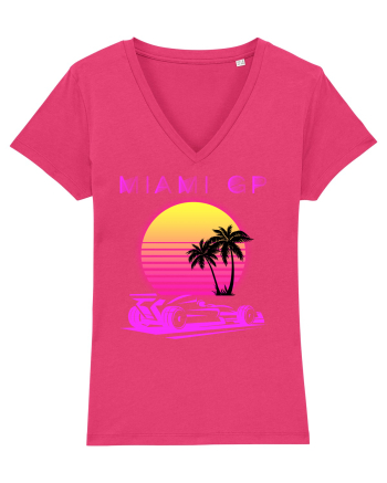 Formula 1 One USA Miami GP Grand Prix Vintage Retro Sunset Raspberry
