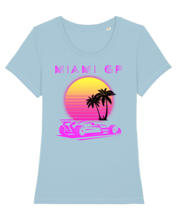 Formula 1 One USA Miami GP Grand Prix Vintage Retro Sunset Sky Blue