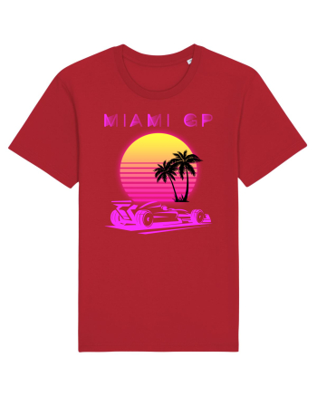 Formula 1 One USA Miami GP Grand Prix Vintage Retro Sunset Red