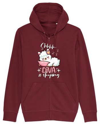 Bebeluș Llama Drăguț Dormind Burgundy