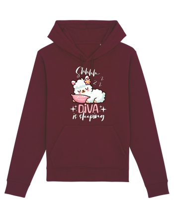 Bebeluș Llama Drăguț Dormind Burgundy