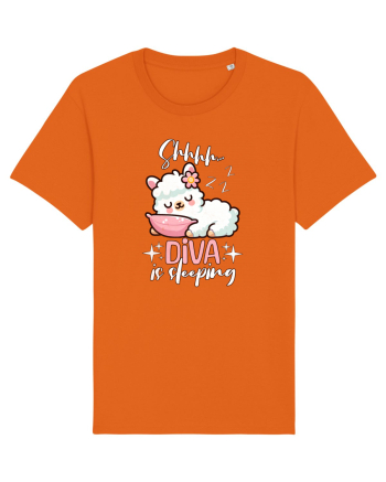 Bebeluș Llama Drăguț Dormind Bright Orange
