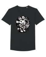 Vintage Easter Rabbit jaz vinyl  Tricou mânecă scurtă guler larg Bărbat Skater