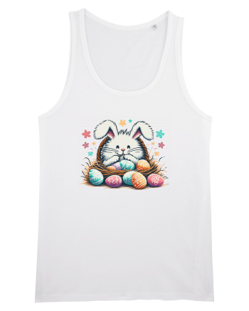 Easter Mood - iepuras dragut cu oua colorate White