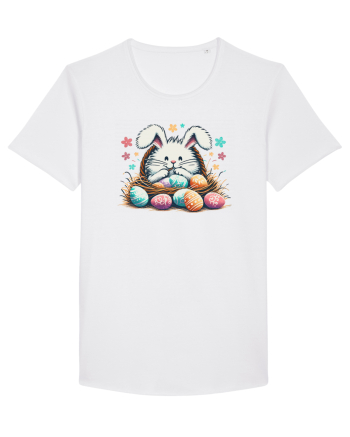 Easter Mood - iepuras dragut cu oua colorate White