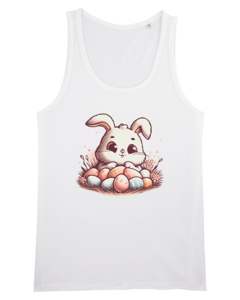 Easter Mood - iepuras dragut cu oua colorate White
