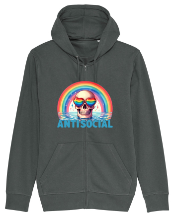 Antisocial Rainbow Skull Anthracite