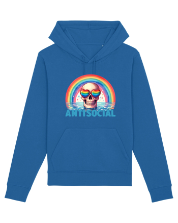 Antisocial Rainbow Skull Royal Blue