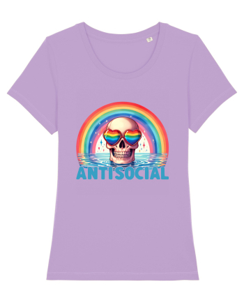 Antisocial Rainbow Skull Lavender Dawn