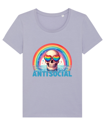 Antisocial Rainbow Skull Lavender