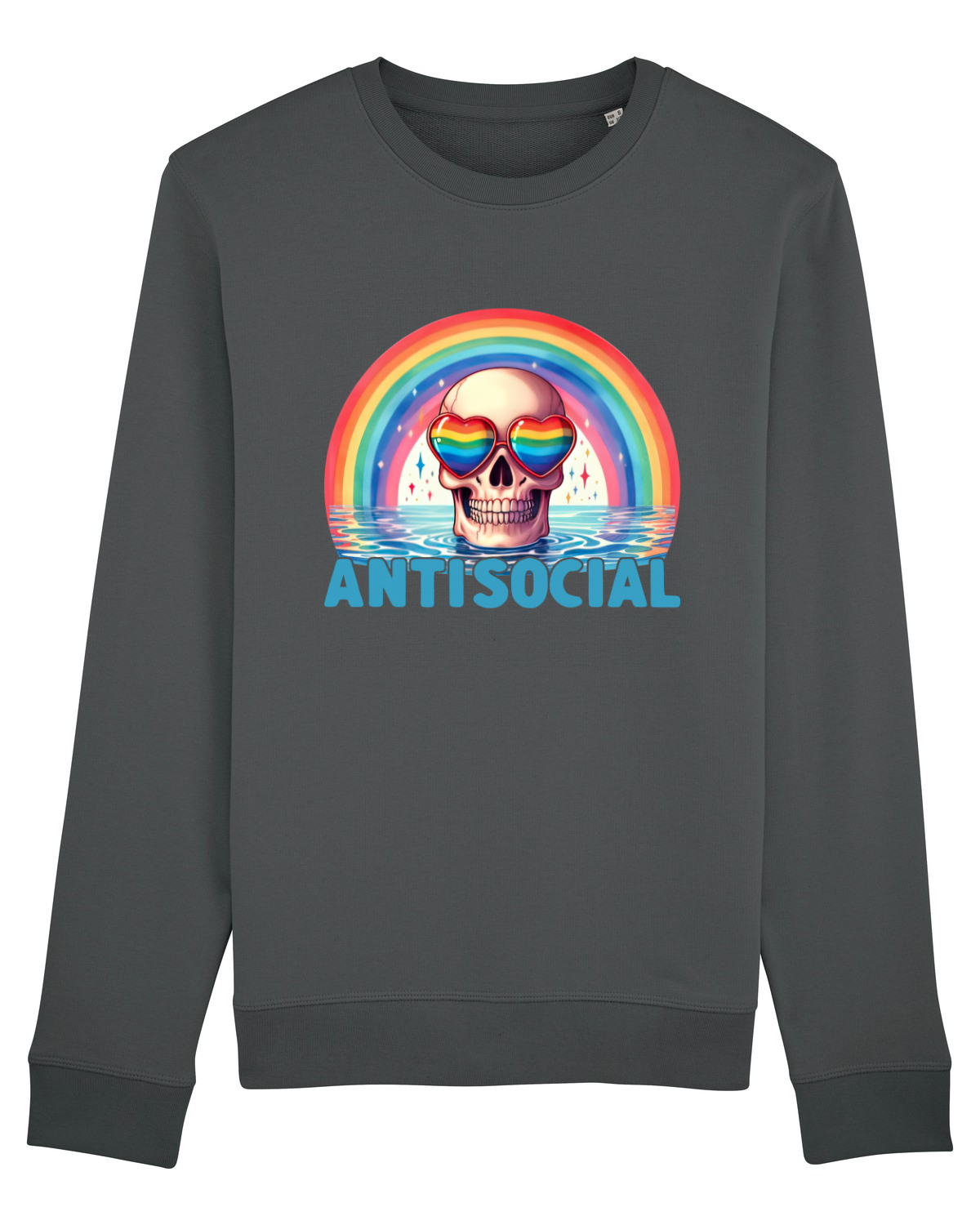 Bluză mânecă lungă Unisex Rise Anthracite